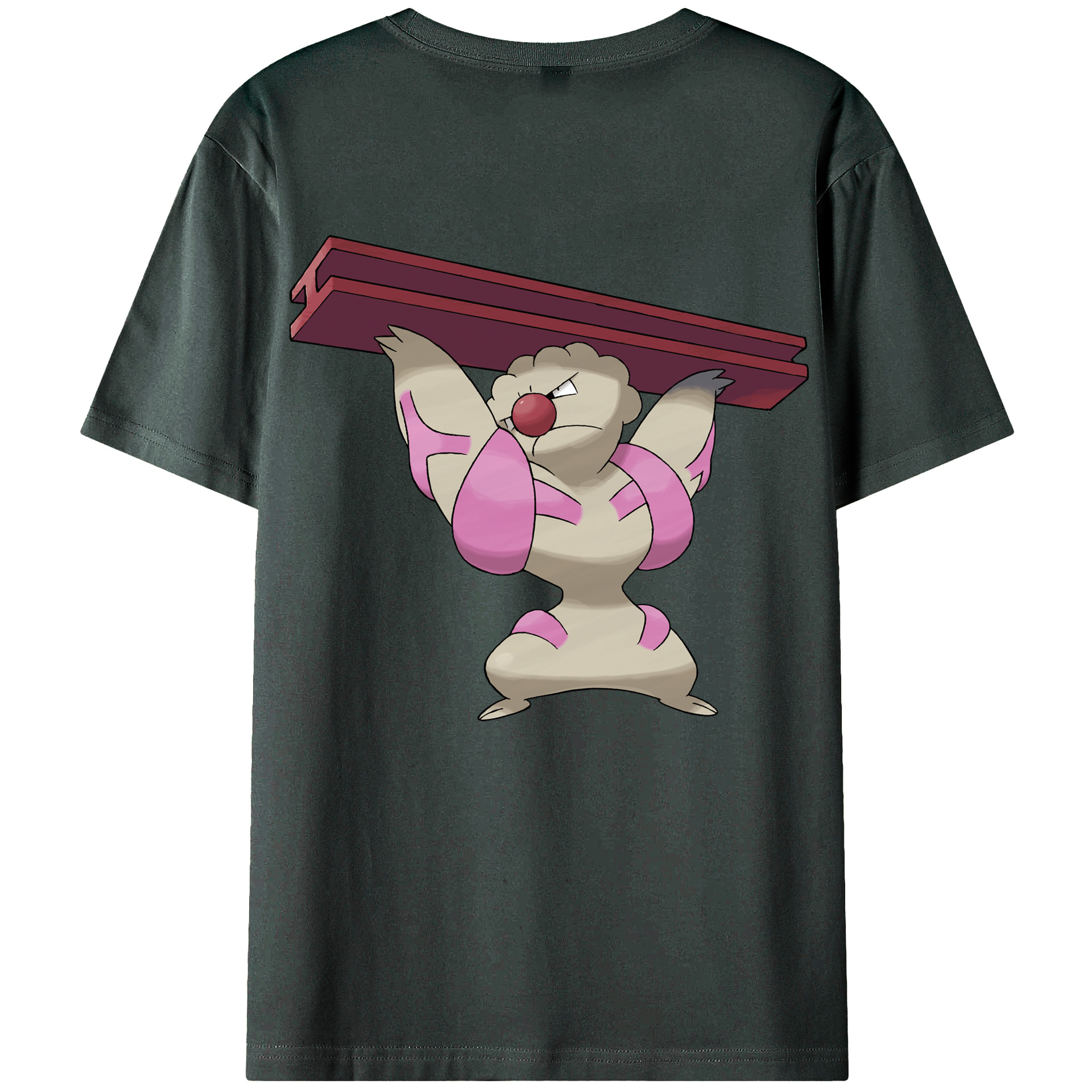 （画像用） ポケットモンスター Pokémon 綿100％ メンズ半袖Tシャツ（バックプリント） 通気性